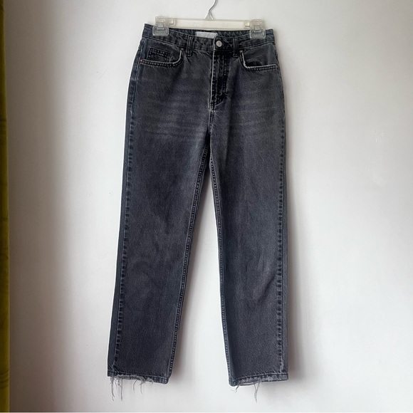 Free People We the Free Faded Black Denim Dakota Straight Leg Jean 26" - Picture 5 of 8